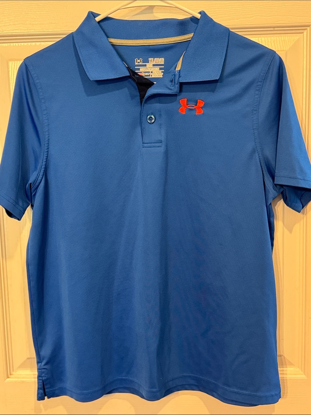Under Armour Boy’s Royal Blue Polo with Orange Logo